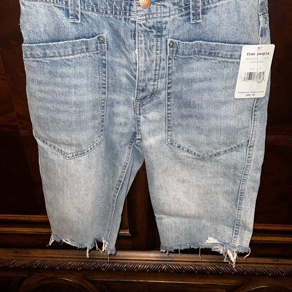 Free People blue denim shorts